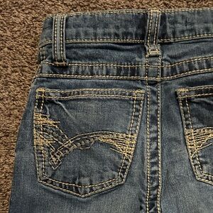 Wrangler Classic Blue Jeans with Tan Stitching